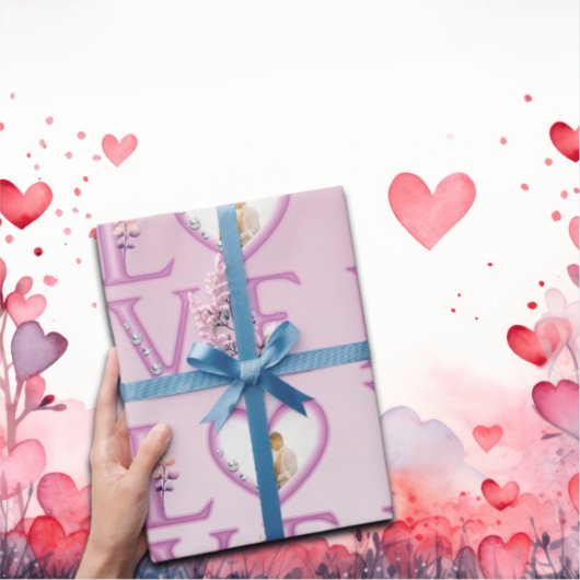 Personalisiertes Foto zum Valentinstag Geschenkpapier