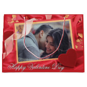Personalisiertes Foto zum Valentinstag Große Geschenktüte (Vorderseite)