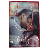 Personalisiertes Foto zum Valentinstag Mittlere Geschenktüte (Vorderseite)