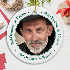 Personalisiertes Foto zur Erinnerung an den ersten Keramik Ornament