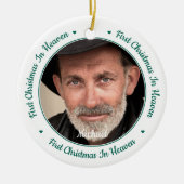 Personalisiertes Foto zur Erinnerung an den ersten Keramik Ornament (Vorne)