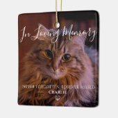 Personalisiertes Foto zur Erinnerung an Haustiere Keramikornament (Links)