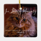 Personalisiertes Foto zur Erinnerung an Haustiere Keramikornament (Vorderseite)