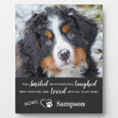 Personalisiertes Foto zur Erinnerung an Hunde Fotoplatte (Vorderseite)