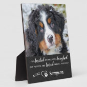 Personalisiertes Foto zur Erinnerung an Hunde Fotoplatte (Seite)