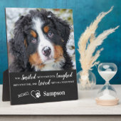 Personalisiertes Foto zur Erinnerung an Hunde Fotoplatte (Seite)