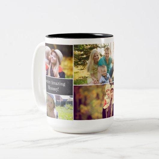 Personalisiertes Foto Zweifarbige Tasse (Vorderseite Links)