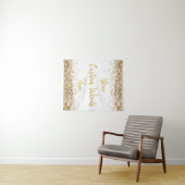 Personalisiertes Fotobooth White Gold im Hintergru Wandteppich (Beispiel (Horizontal))