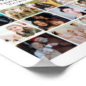 Personalisiertes Fotocollage-Geburtstagsgeschenk Poster (Ecke)