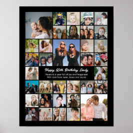 Personalisiertes Fotocollage-Geschenk Poster