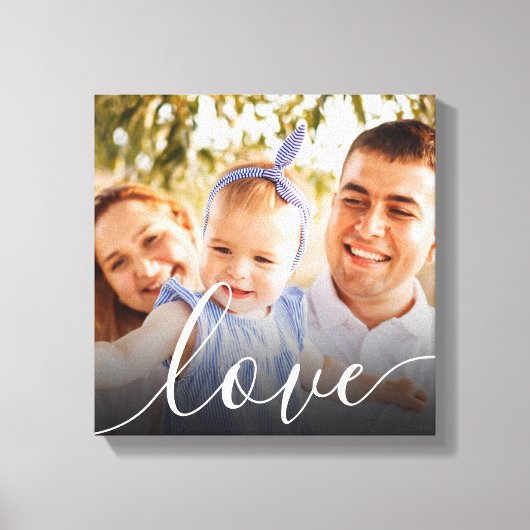 Personalisiertes Fotodruck-Skript Liebe Leinwanddruck (Vorderseite)