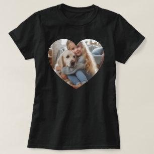 Personalisiertes Fotogeschenk Kind Hund Haustier H T-Shirt