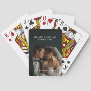 Personalisiertes Fotogeschenk mit Namen und Hochze Spielkarten