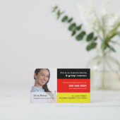 Personalisiertes Fotografie, Deutschsprachiger Tut Visitenkarte (Stehend Vorderseite)