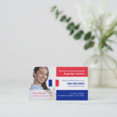 Personalisiertes Fotografieren, Französischer Spra Visitenkarte (Stehend Vorderseite)