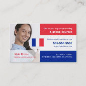 Personalisiertes Fotografieren, Französischer Spra Visitenkarte (Vorderseite)