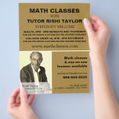 Personalisiertes Fotografieren, Werbung für Mathem Flyer (Hand)