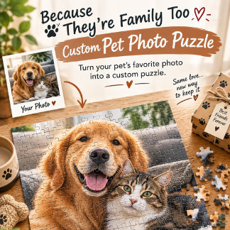 Personalisiertes Fotopuzzle-Geschenk für Hunde- un Puzzle