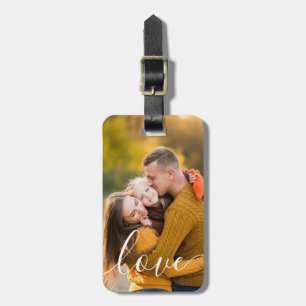 Personalisiertes Fotoschriftzug Liebe Gepäckanhänger
