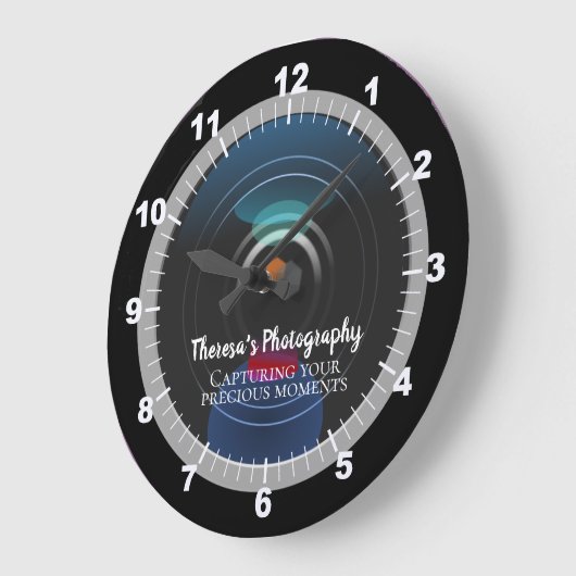 Personalisiertes Fotostudio Große Wanduhr (Winkel)