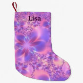 Personalisiertes Fraktal Blume Weihnachten Strumpf Kleiner Weihnachtsstrumpf (Vorderseite)