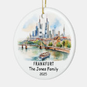 Personalisiertes Frankfurter Ornament, Deutschland Keramik Ornament (Links)