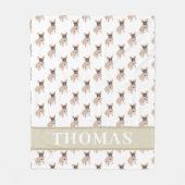 Personalisiertes Französisch (maskiert) Fleecedecke (Vorderseite)