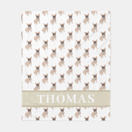 Personalisiertes Französisch (maskiert) Fleecedecke