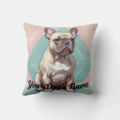 Personalisiertes französisches Bulldog-Pillow Kissen (Rückseite)
