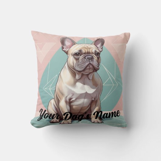 Personalisiertes französisches Bulldog-Pillow Kissen (Vorderseite)