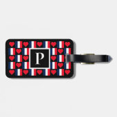 Personalisiertes französisches Flag-Benutzerdefini Gepäckanhänger (Rückseite horizontal)