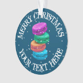 Personalisiertes französisches Macaron Weihnachts- Ornament (Vorderseite)
