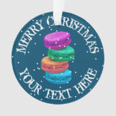 Personalisiertes französisches Macaron Weihnachts- Ornament (Vorderseite)
