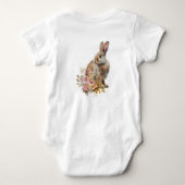 Personalisiertes französisches Vintages Kaninchen Baby Strampler (Rückseite)
