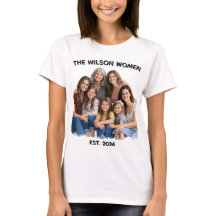 Personalisiertes Frauen-Familienfoto, Name & Jahr