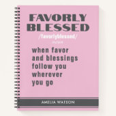 Personalisiertes Frauengeschenk - rosa Motivation Notizblock (Vorderseite)