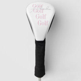 Personalisiertes Frauenrosa Golf Headcover