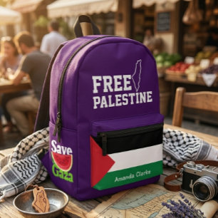 Personalisiertes Freies Palästina   Palästina-Flag Bedruckter Rucksack