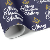Personalisiertes Freimaurer-Weihnachtspapier mit W Geschenkpapier (Rolleneckpunkt)