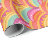 Personalisiertes, freudvolles Watercolor-Wrapping- Geschenkpapier (Rolleneckpunkt)