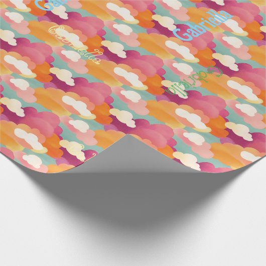 Personalisiertes, freudvolles Watercolor-Wrapping- Geschenkpapier (Ecke)