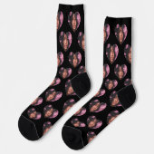 Personalisiertes Freundinnen-Herzgesicht Socken (Linkes Detail)