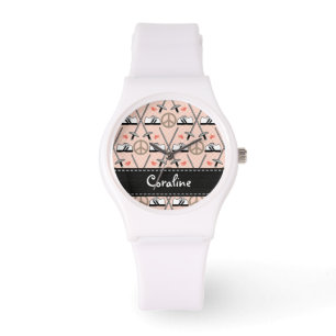 Personalisiertes FriedensLiebe-Fechten Armbanduhr