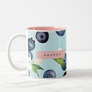 Personalisiertes Frisches Blaubeer-Limonen-Wasserf Zweifarbige Tasse