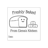 Personalisiertes frisches Brot Gummistempel (Prägung)