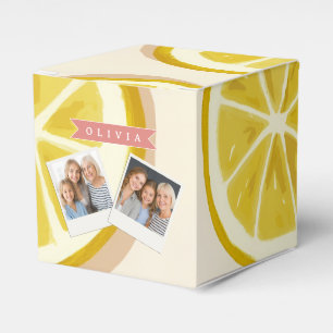 Personalisiertes Frisches Zitronenscheiben-Muster  Geschenkschachtel