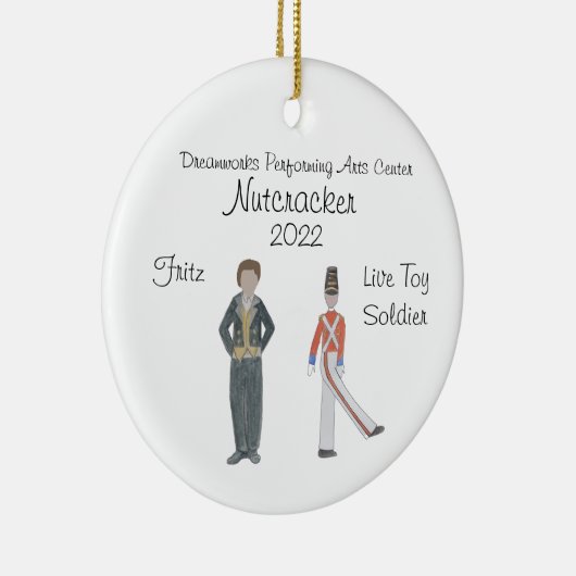 Personalisiertes Fritz/Solid/Blume Nutcracker Cera Keramik Ornament (Rechts)