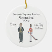 Personalisiertes Fritz/Solid/Blume Nutcracker Cera Keramik Ornament (Vorne)
