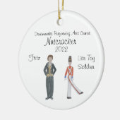 Personalisiertes Fritz/Solid/Blume Nutcracker Cera Keramik Ornament (Links)