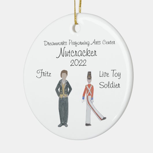 Personalisiertes Fritz/Solid/Blume Nutcracker Cera Keramik Ornament (Links)